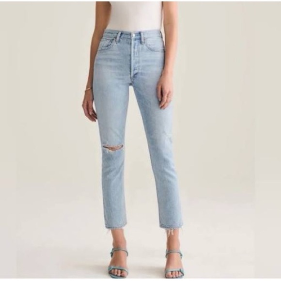 Agolde Riley Hi Rise Straight Crop Jean - Picture 3 of 8